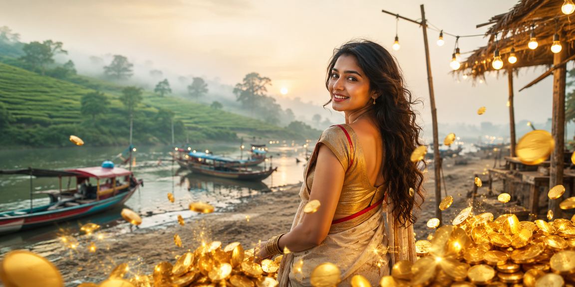 বারিশালের ক্যাসিনো বেটিং চা বাগানের পটভূমিতে